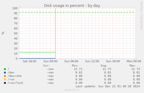 Disk usage in percent